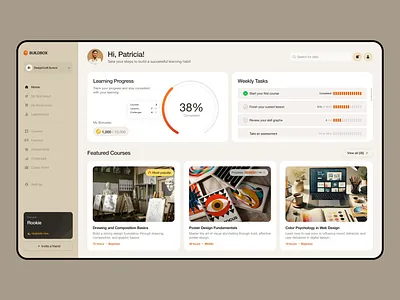 eLearning Dashboard course management dashboard education elearning learning platform light mode minimal modern product product design ui ux web app
