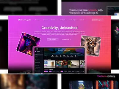 PixelForge Ai Website Design ai figma graphic design ui ui design ux website design