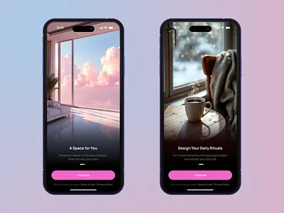 Lifestyle App Onboarding – Calm, Clear & Intentional aestheticapp appdesign calmdesign cleanui dailyrituals figma inspiration lifestyleapp mindfulliving minimaldesign mobileui onboarding ui uidesign uiuxdesign
