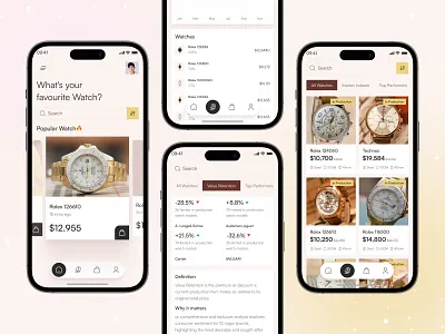 Luxury Watch Mobile App app design e commerce fashion ios luxury luxury watch mobile app luxury watch store luxury watch store mobile ui mobile app premium shop shopping store ui ux watch watch app watch store