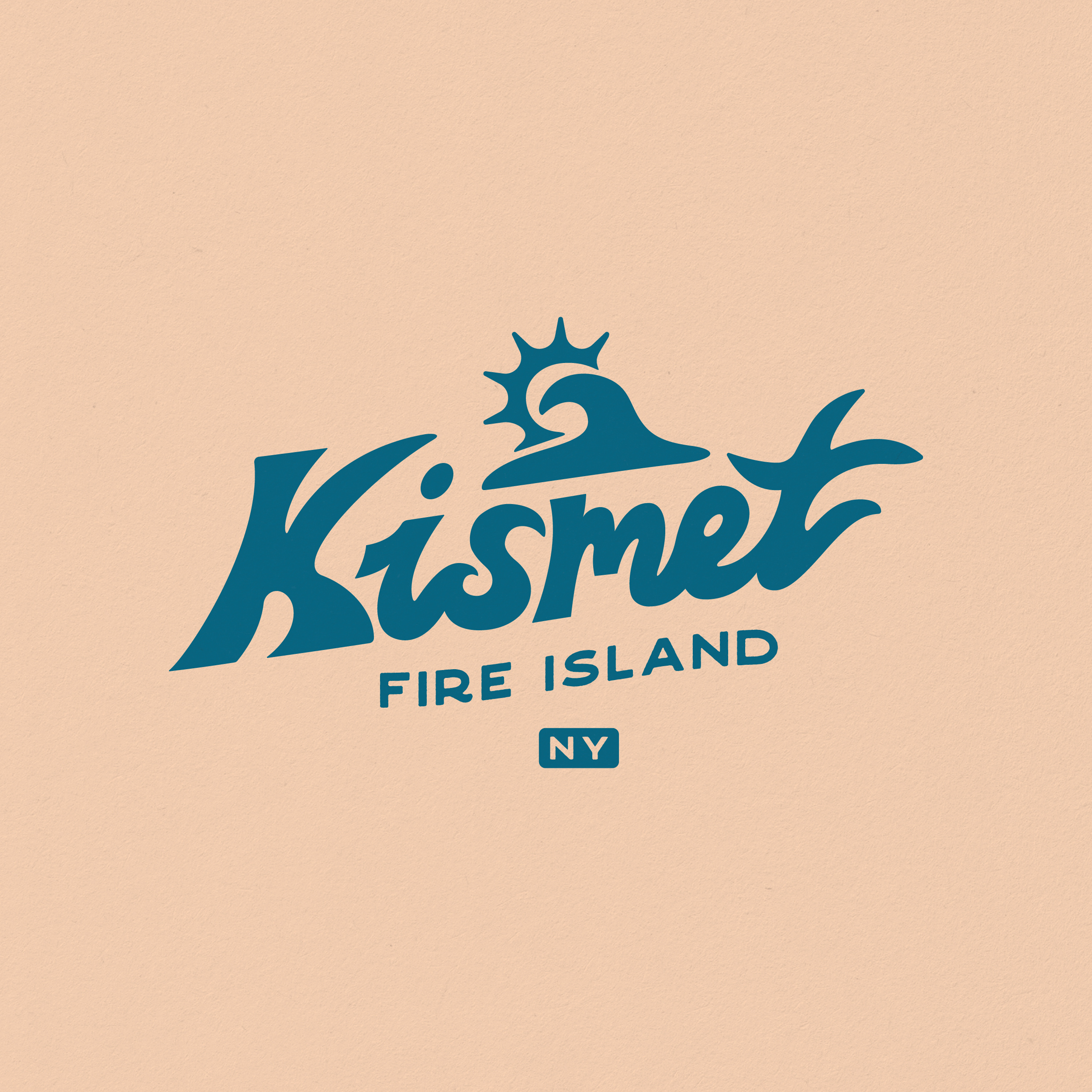 Kismet Lettering, 2025 brand identity branding illustration lettering long island sun surf surfing wave wordmark