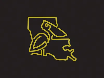 Pelican/Louisiana Logo animal bird logo louisiana pelican