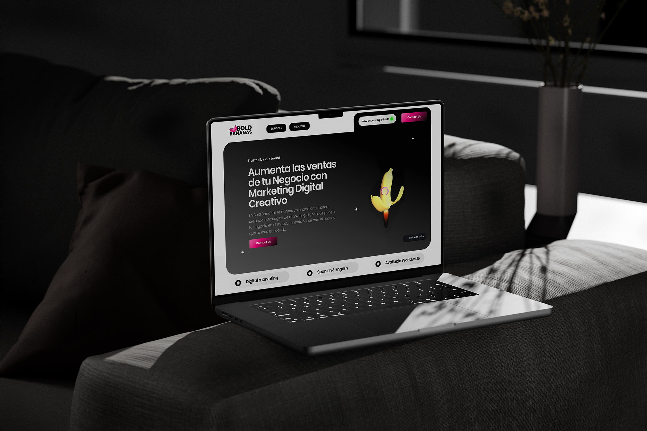 Bold Bananas - Bold Webdesign branding figma graphic design illustration logo design modern design motion graphics ui webdesign website design wix