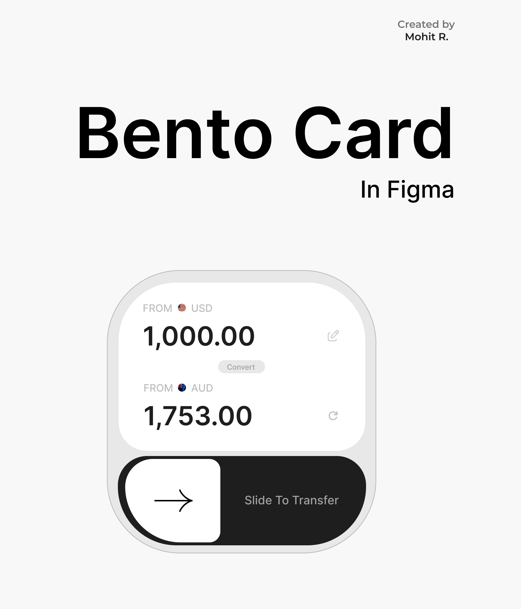 Bento Card design typography ui