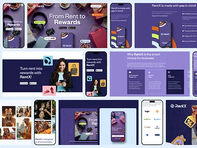 RentX Landing Page Design | Fintech Platform UI/UX by Dcastalia user interface