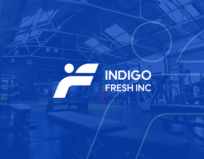 "Indigo Fresh Inc". Gym Logo Design _ I and F letter bodybuilding brand branding dribbble graphic design gym icon logo logo gym sport strong