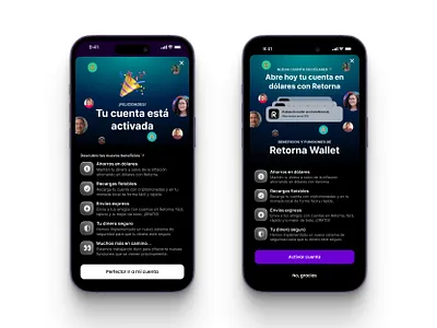 Onboarding New Wallet Retorna app app crypto wallet money onboarding ui ux wallet