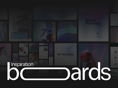 Inspiration Boards art direction branding inspiration landing page mood board ui web
