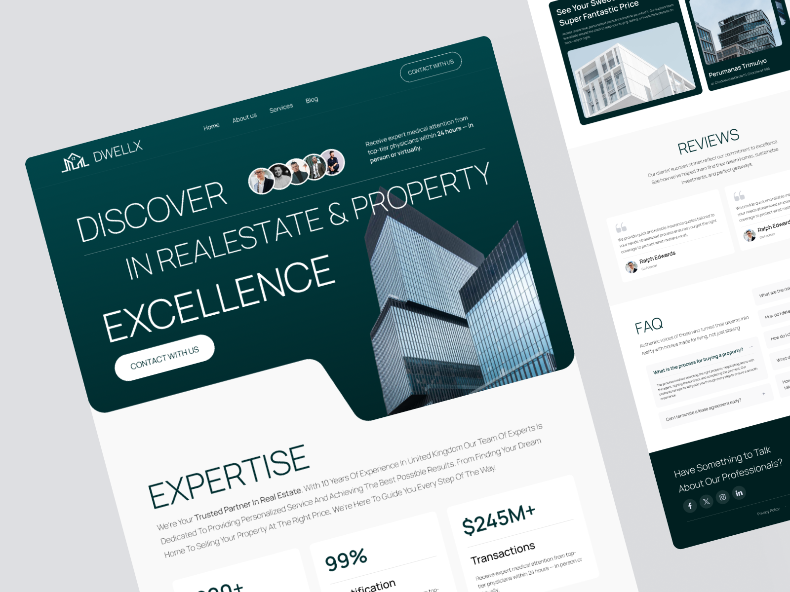 Real Estate Landing Page UI Design agency website clean web ui conversion design design system digital product design homepage ui landing page design modern web design product design property website real estate agency real estate landing page real estate ui responsive ui saas design ui inspiration ui ux design ux research web interface