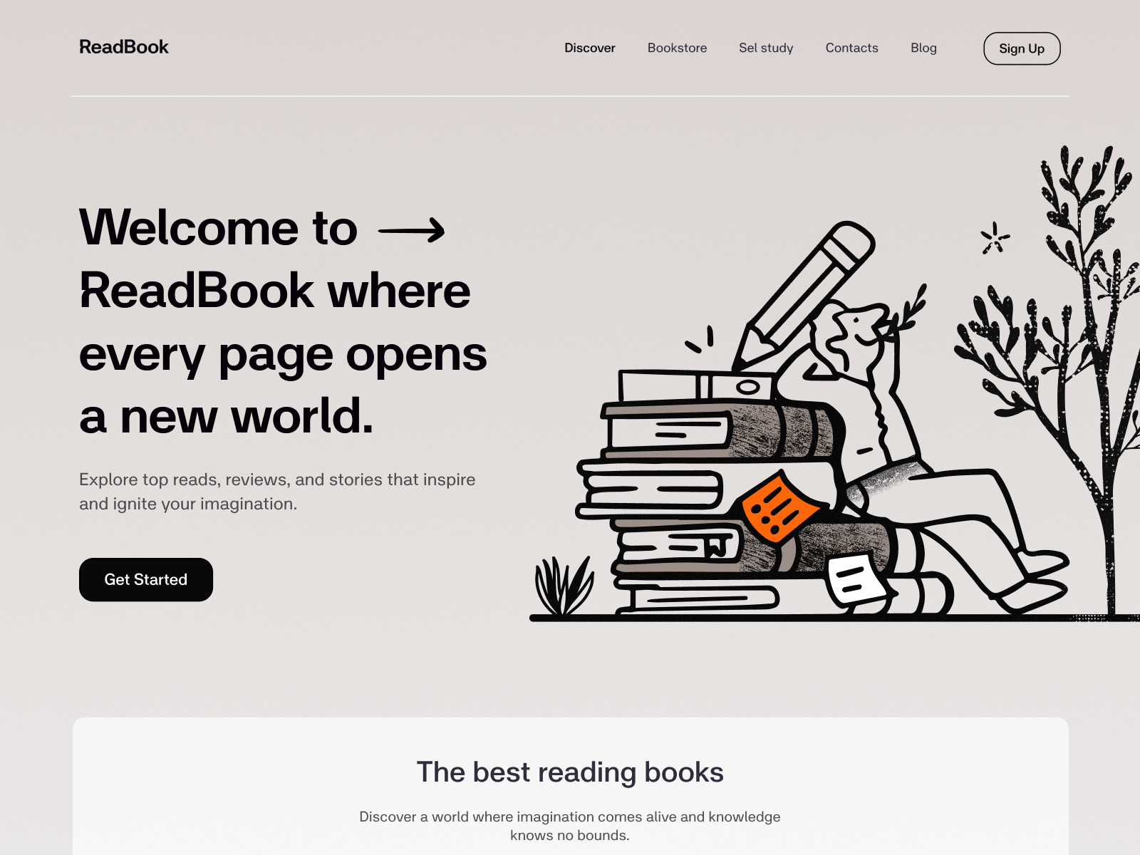 Example of Book Store Web Design