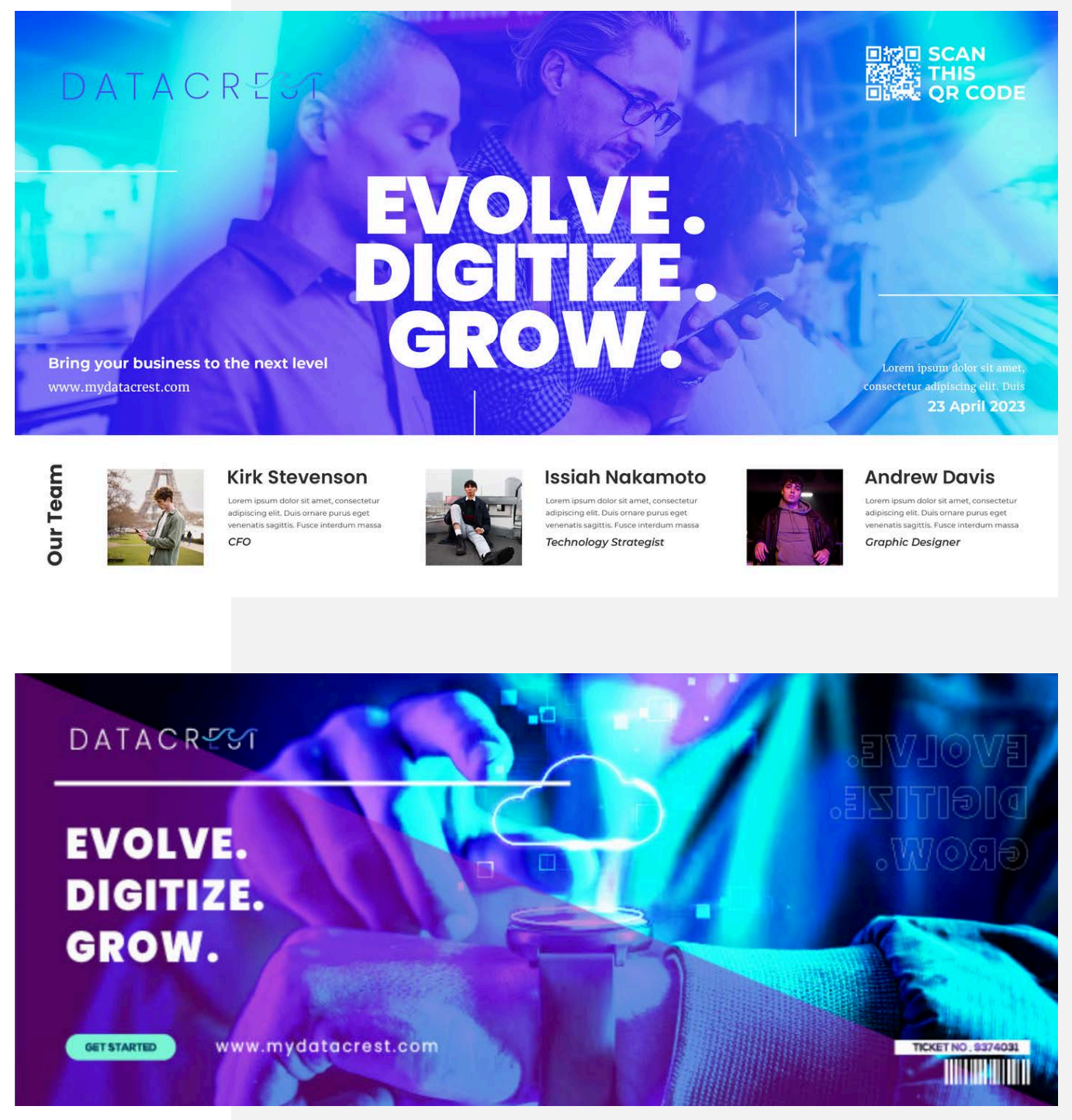 DataCrest Web Banner Design banner brand identity design branding design graphic design photoshop web banner