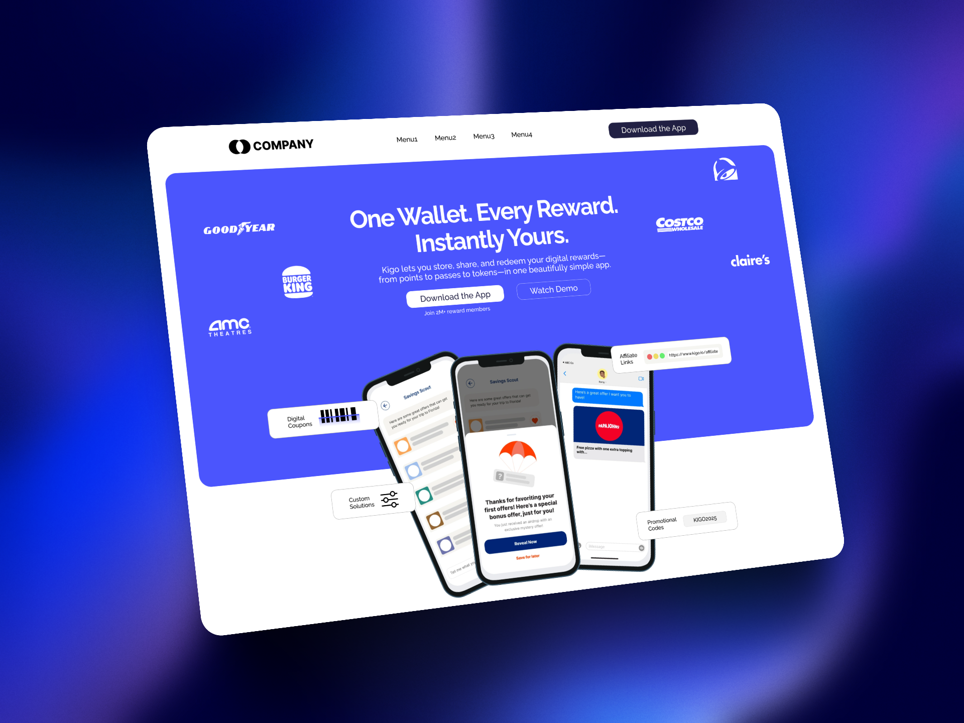 Example of Landing Page Or Mini Website