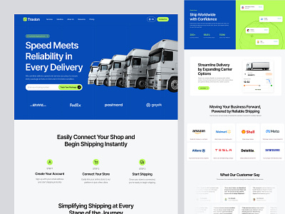 Traxion - Delivery,Shipping, Logistic Agency agency branding company container delivery elementor export framer landing logistic page services shipping trade ui webflow website wordpress
