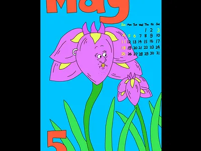 May branding character design flower graphic design icon illustration