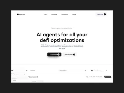 Variant Hero Section Design ai design figma uiux