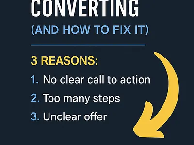 WHY YOUR FUNNEL ISN'T CONVERTING animation branding ghl ghl expert graphic design logo motion graphics redesign expert squarespace systeme.io systeme.io expert systeme.io sales funnel systemeio landing ui website design expert websitevv design