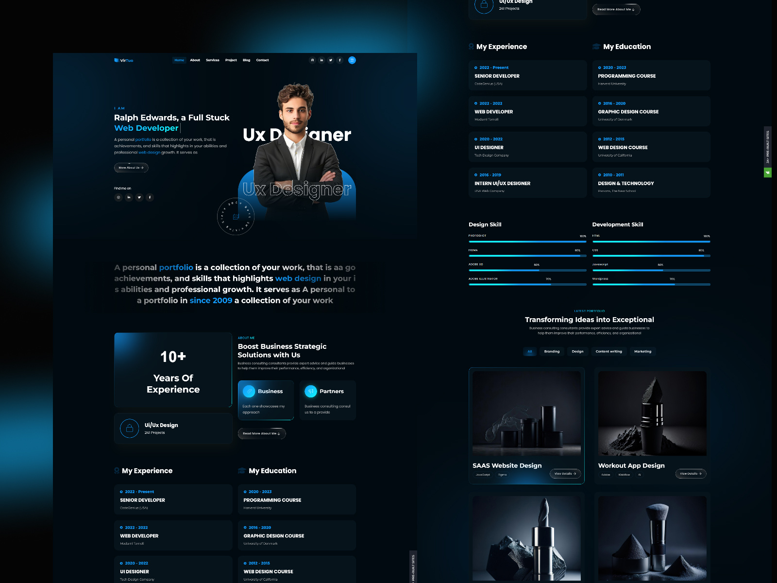 Example of Figma To Html, React & Next.Js Website