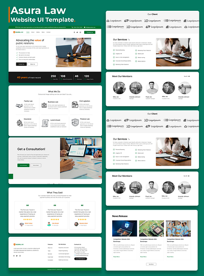 Asura Law - Modern Website UI Templates company design graphic design illustration inspiration ui web design webdesign
