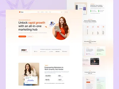 Trezo - Marketing Landing admin dashboard design trend 2025 envytheme landing page marketing landing uidesign uxdesign