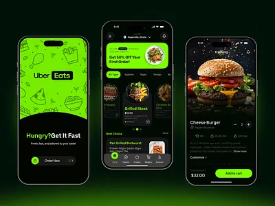 Uber Eats Redesign 🍔 app b2b clean crm delivery app food app food app design food delivery app grocery app ios mobile mobile app modern online order app restaurant app saas sas uber eats ui ux