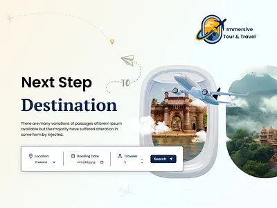 Tour & Travels Landing Page branding design graphic design logo typography ui ux
