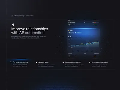 Content section ai clean dark dark mode dark theme design details fintec hero interface linear minimal product saas tech ui uiux ux web web design