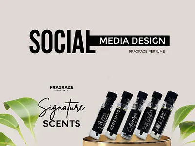 Social Media Branding | Fragraze Perfume adobe illustrator adobe photoshop advertising banner design branding design facebook cover design graphic design illustrator marketing perfume branding perfume post design social media post design visual website banner design
