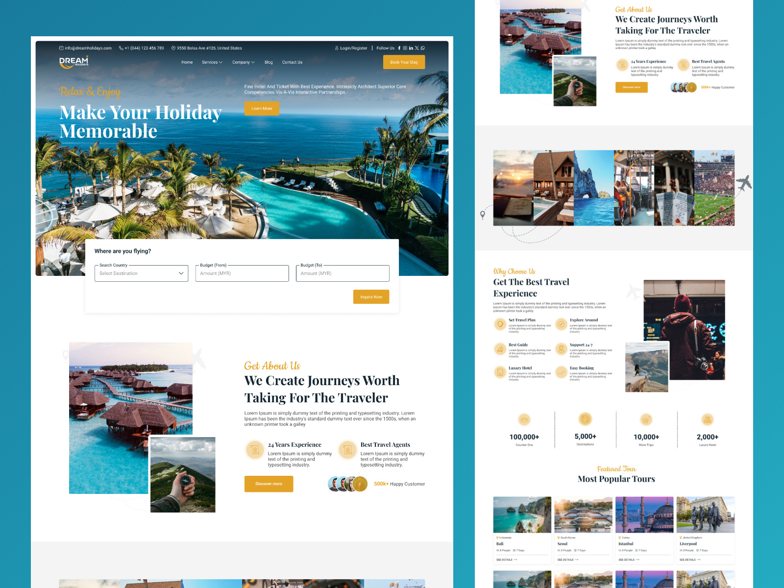 Example of Website Design (Per Page)