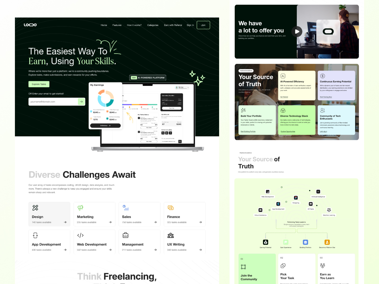 Freelance Landing Page dubai freelance freelance landing page portfolio ui user experience user inface ux web design website