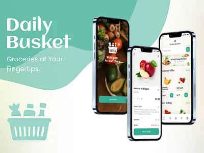 Daily Busket - An Online Grocery App android app android app design app app design app ui appdesign best app design bettercallmahin figma figma design groceyapp ios app minimal app modern app modern app design ui ux