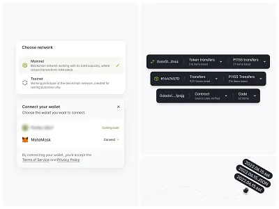 Blockchain explorer components blockchain crypto graphic design modal ui wallet