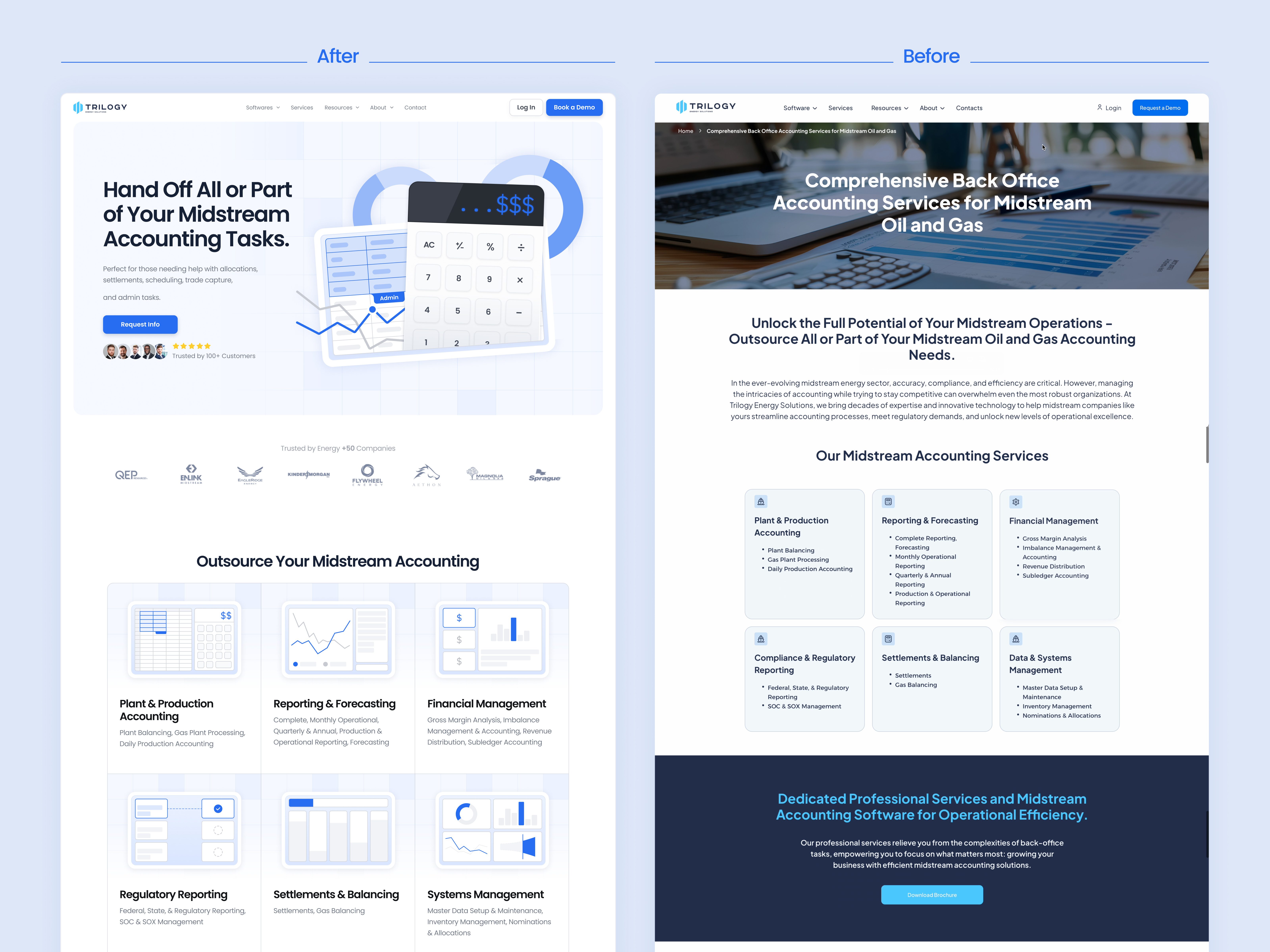 Service page for ETRM and ERP solutions for the energy platform clean dashboard design energy erp etrm illustration interface product product design saas service ui web web app