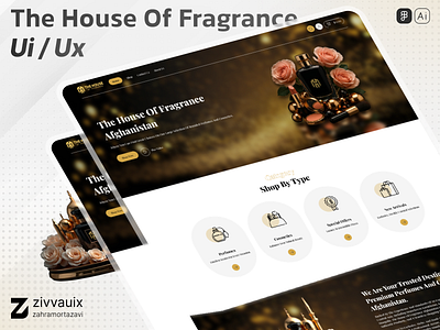 The House of Fragrance – Web UI Design beautydesign cosmeticsui ecommercewebsite figmadesign fragrancestore minimalui onlinestoredesign perfumeui uiuxdesign uxdesign webdesign