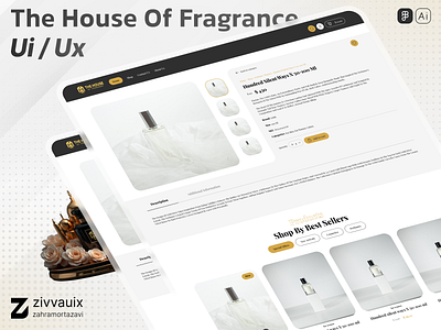 The House of Fragrance – Product Page UI Design ecommerceui figmadesign fragrancestore onlinestoredesign perfumedesign perfumepage productpage uiuxdesign uxdesign