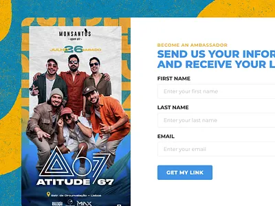 Atitude67 branding clean design form landing landing page modern design newsletter responsive design ui ui design