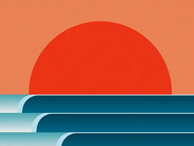 Fanore For Forty fanore graphic design illustration ireland retro sunset surf