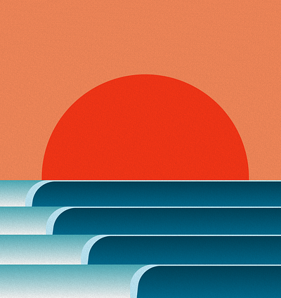 Fanore For Forty fanore graphic design illustration ireland retro sunset surf