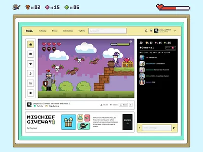 Mario Pixel Dashboard Design