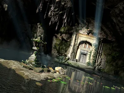 Sanctuary of Shadows 3d 3d design anciet concept art dark digital 3d game art game environment games landscape shadows