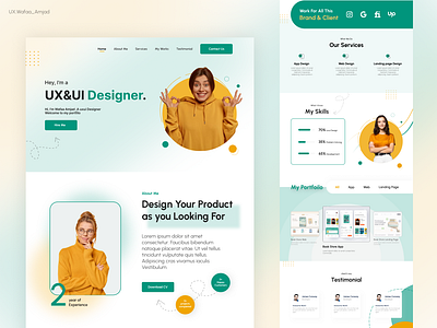 🎨UX/UI Designer Portfolio Concept app design desgin ui uiux ux web desgin