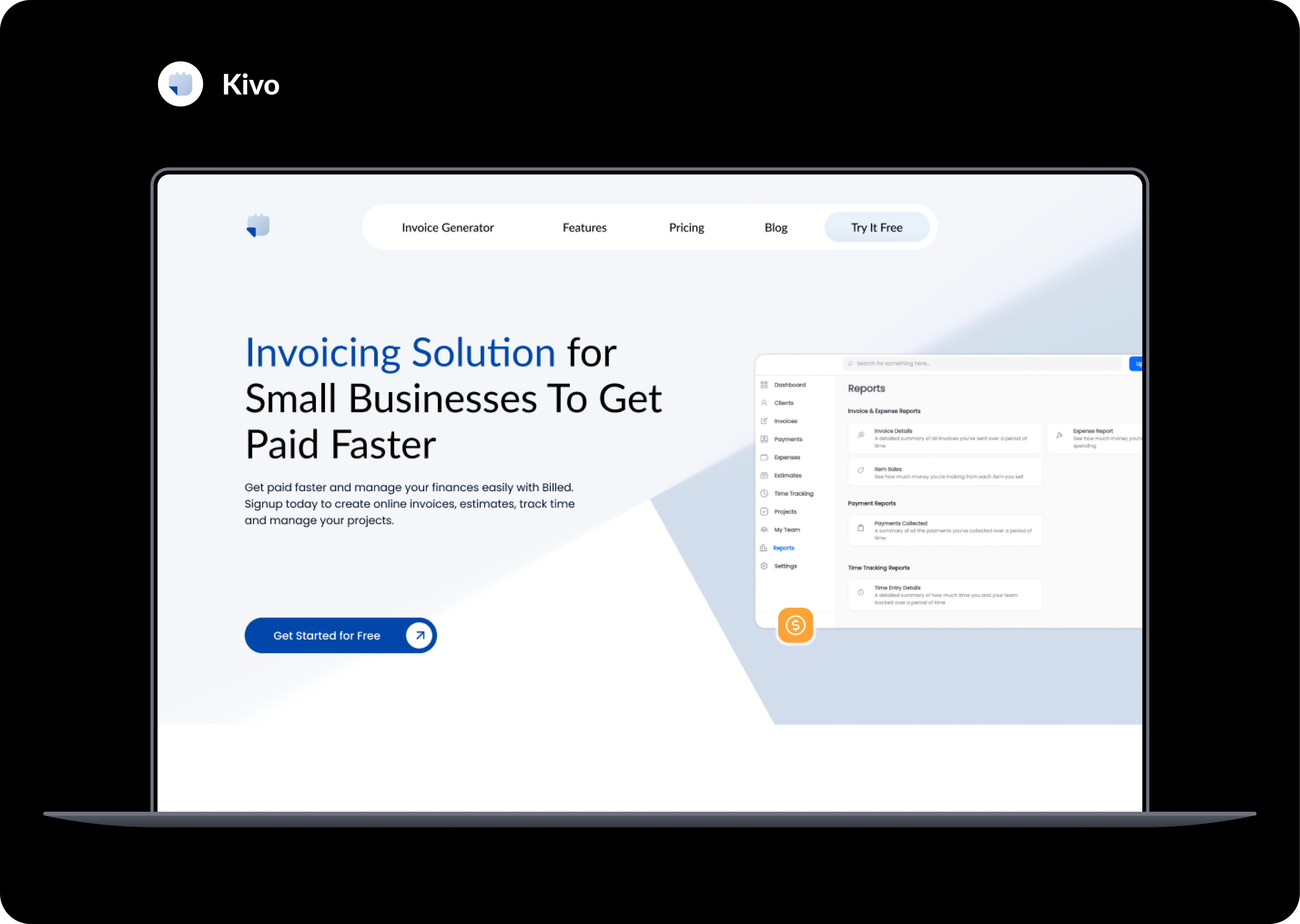 Kivo - Web Design invoice generator invoice webdesign invoice website