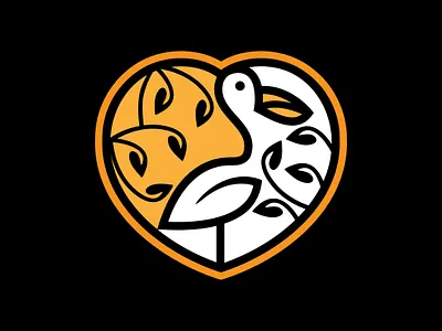 Pelican logo animal logo branding design graphic design logo love pelican logo ornamen animal logo pelican logo pelican logo sale vector