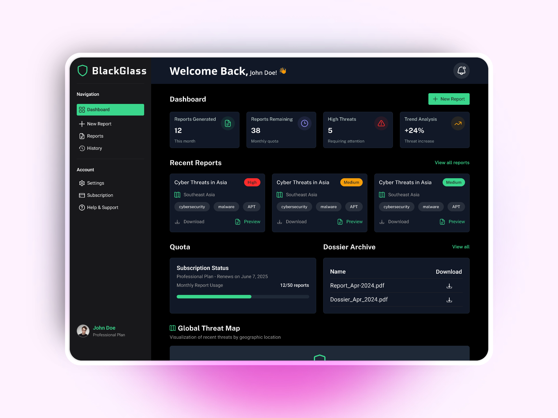Example of Minimal Apps, Website & Dashboard Design