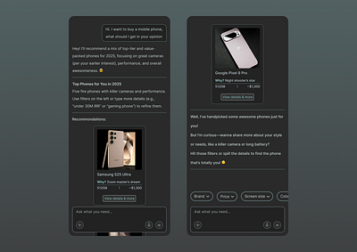 AI Shopping Assistant design ui ux