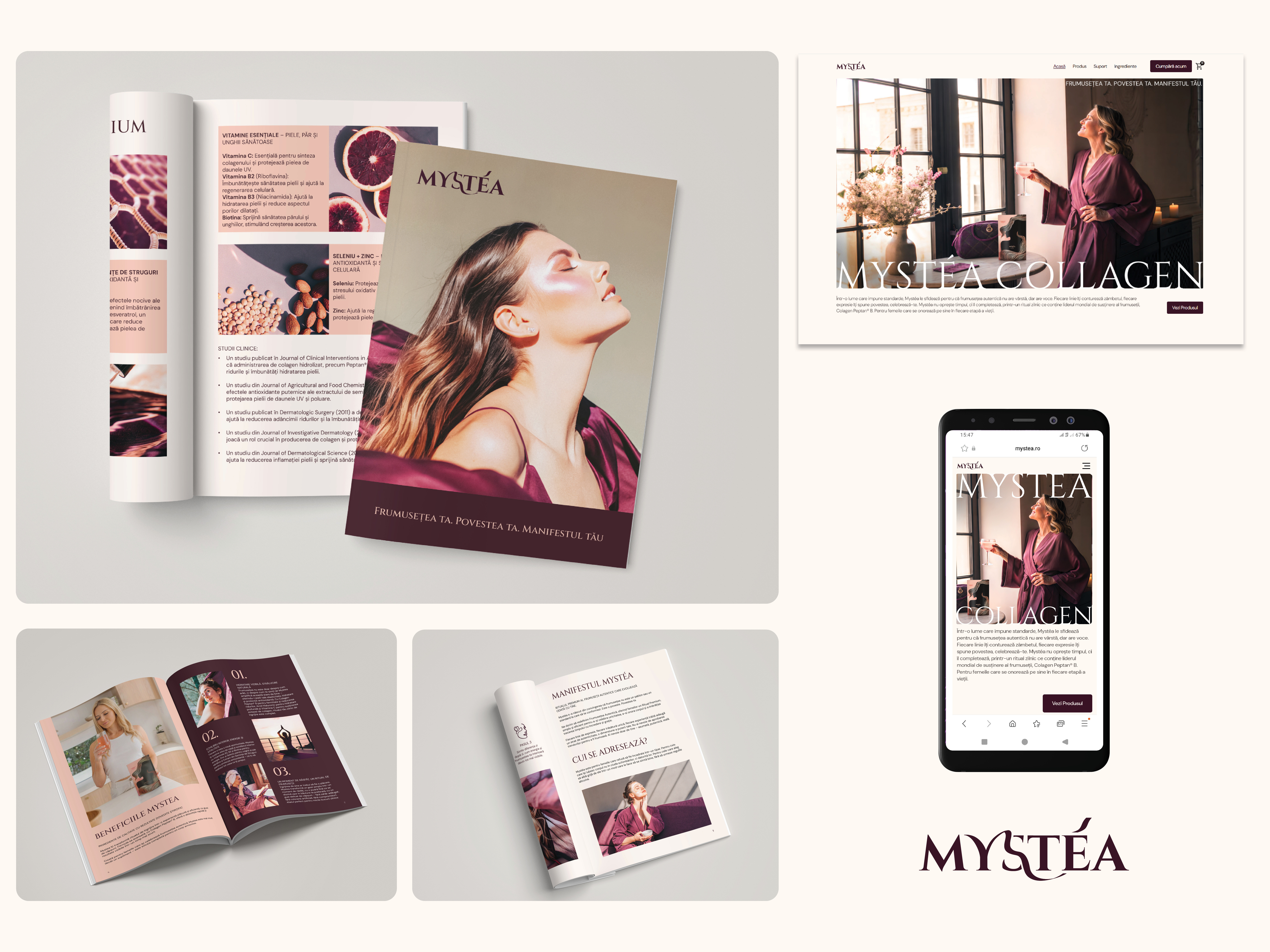 Graphical Campaign Mystea Collagen product banner design branded assets campaign catalog design graphic design social media