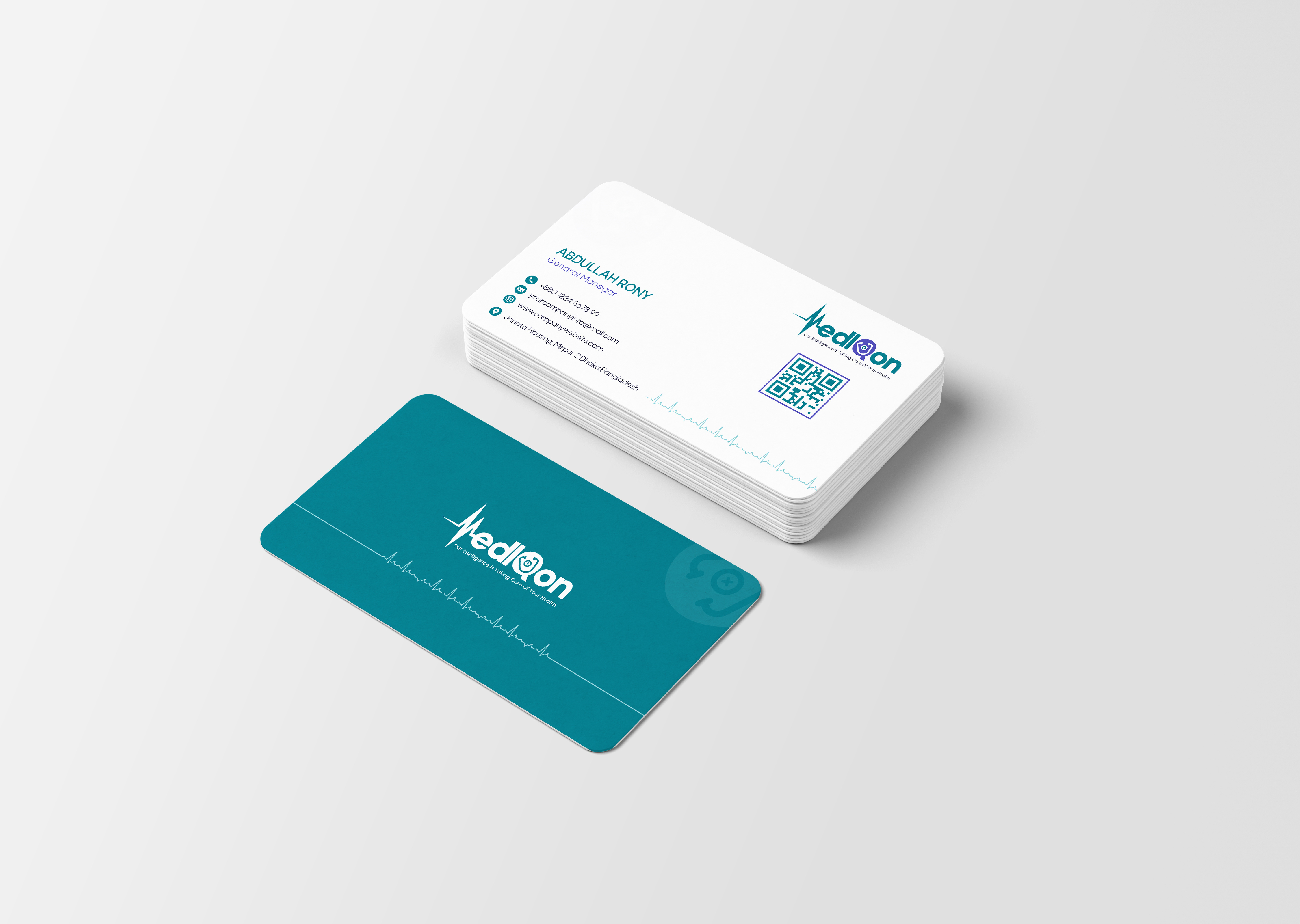 Medical Minimalist Business Card brand identity design branding business card business card design corporate design graphic design medical minimalist business card minimalist business card design
