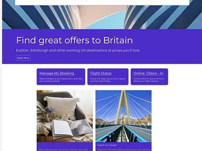Airline Landing Page app