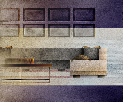 Living room digital art graphic design illustration photoshop