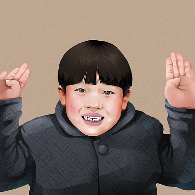 a Lovely boy digital art illustration photoshop portrait
