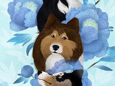 My lovely dogs animal digital art dog graphic design illustration photoshop